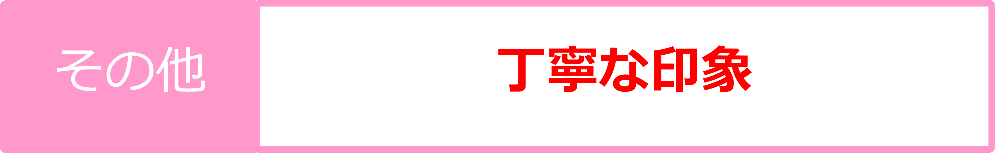 その他 丁寧な印象