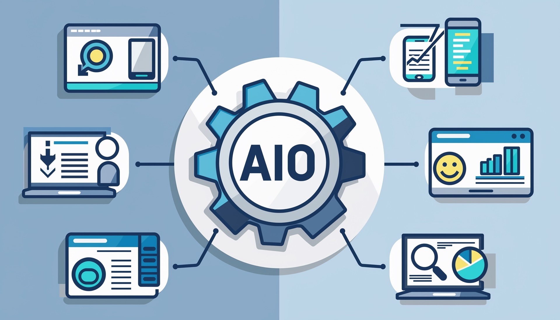AI時代のサイト最適化AIO（AI Optimization）とは何か解説する記事のサムネイル画像
